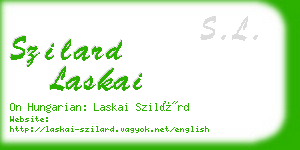 szilard laskai business card